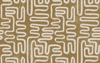 Olive Maze Brush Wallpaper : Boho Zigzag Pattern - View 2