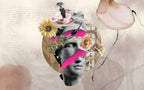 Floral Statue Collage Wallpaper : Pop Art Sculpture Face Mural - flat design