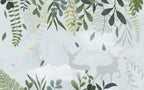 Misty Deer Kids Wallpaper : Hanging Leaves Nursery Mural - View 2