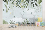 Misty Deer Kids Wallpaper : Hanging Leaves Nursery Mural - View 3