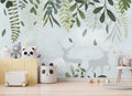 Misty Deer Kids Wallpaper : Hanging Leaves Nursery Mural