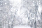 Snowy Forest Wallpaper : Winter Woodland Mural - View 2