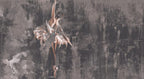 Ballerina Wallpaper : Distressed Concrete Dancer Mural - View 2