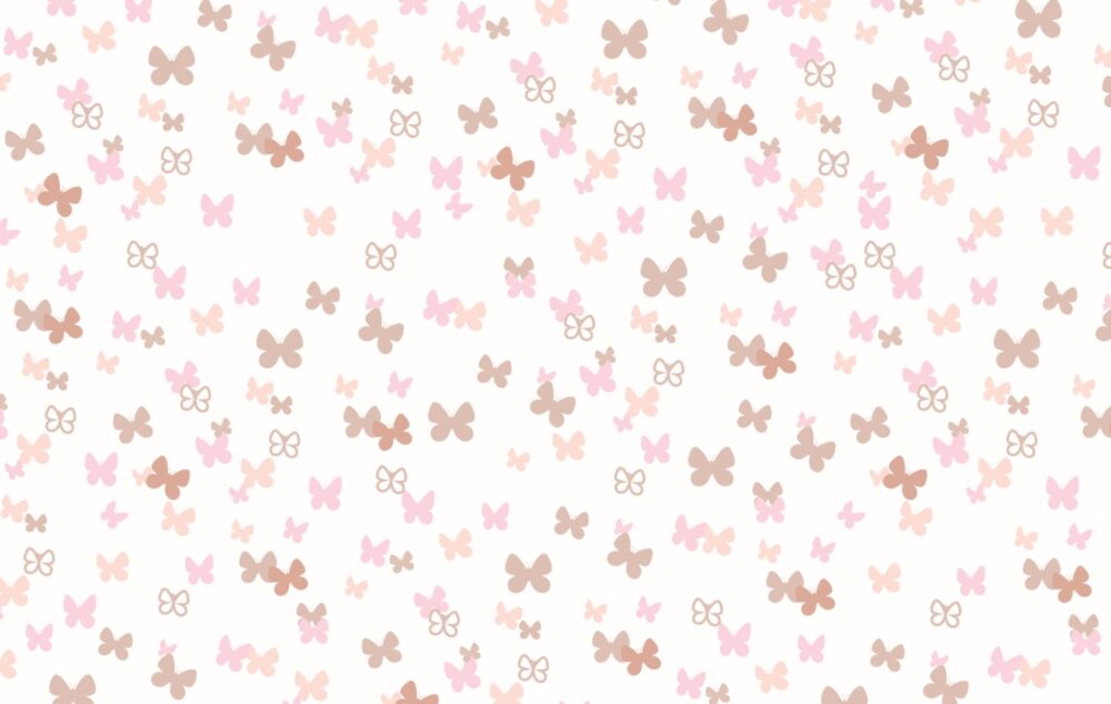 Pink Butterfly Wallpaper : Kids Pastel Butterflies Pattern - View 2