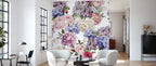 Hydrangea Bouquet Wallpaper : Lilac and Cream Floral Mural - View 5