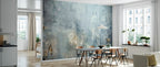 Blue Concrete Wallpaper : Weathered Industrial Wall Mural - View 4